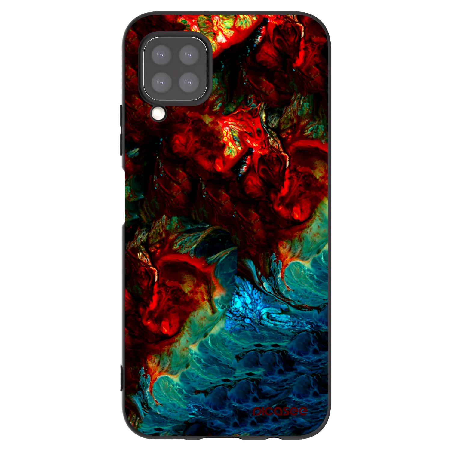 Picasee silikonowe czarne etui na Huawei P40 Lite - Universe
