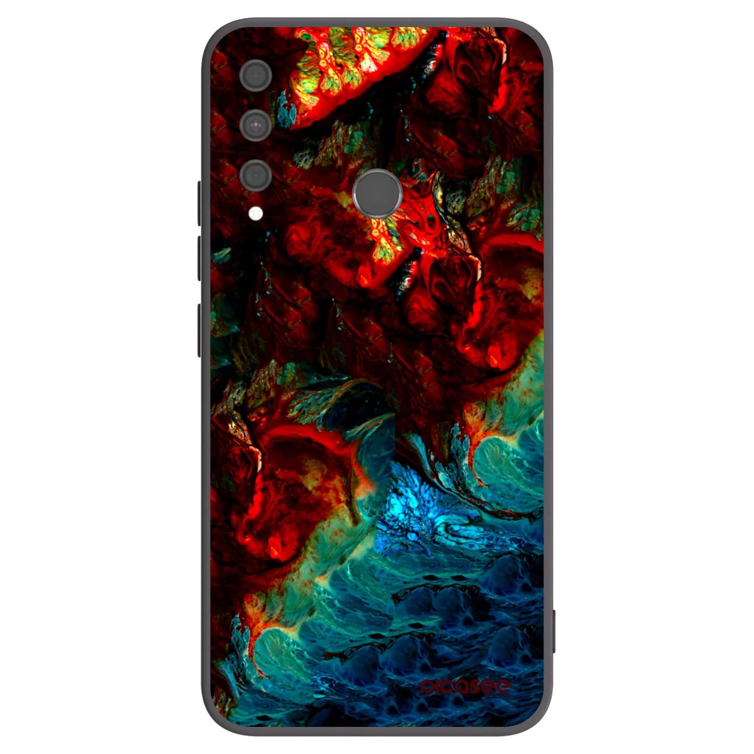 Picasee silikonowe czarne etui na Huawei P40 Lite E - Universe
