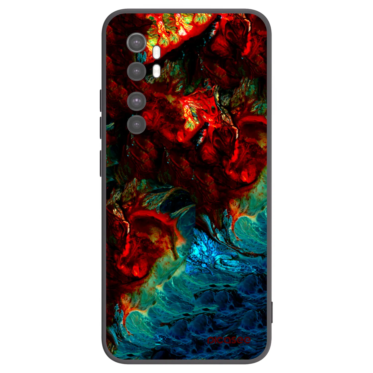 Picasee silikonowe czarne etui na Xiaomi Mi Note 10 Lite - Universe