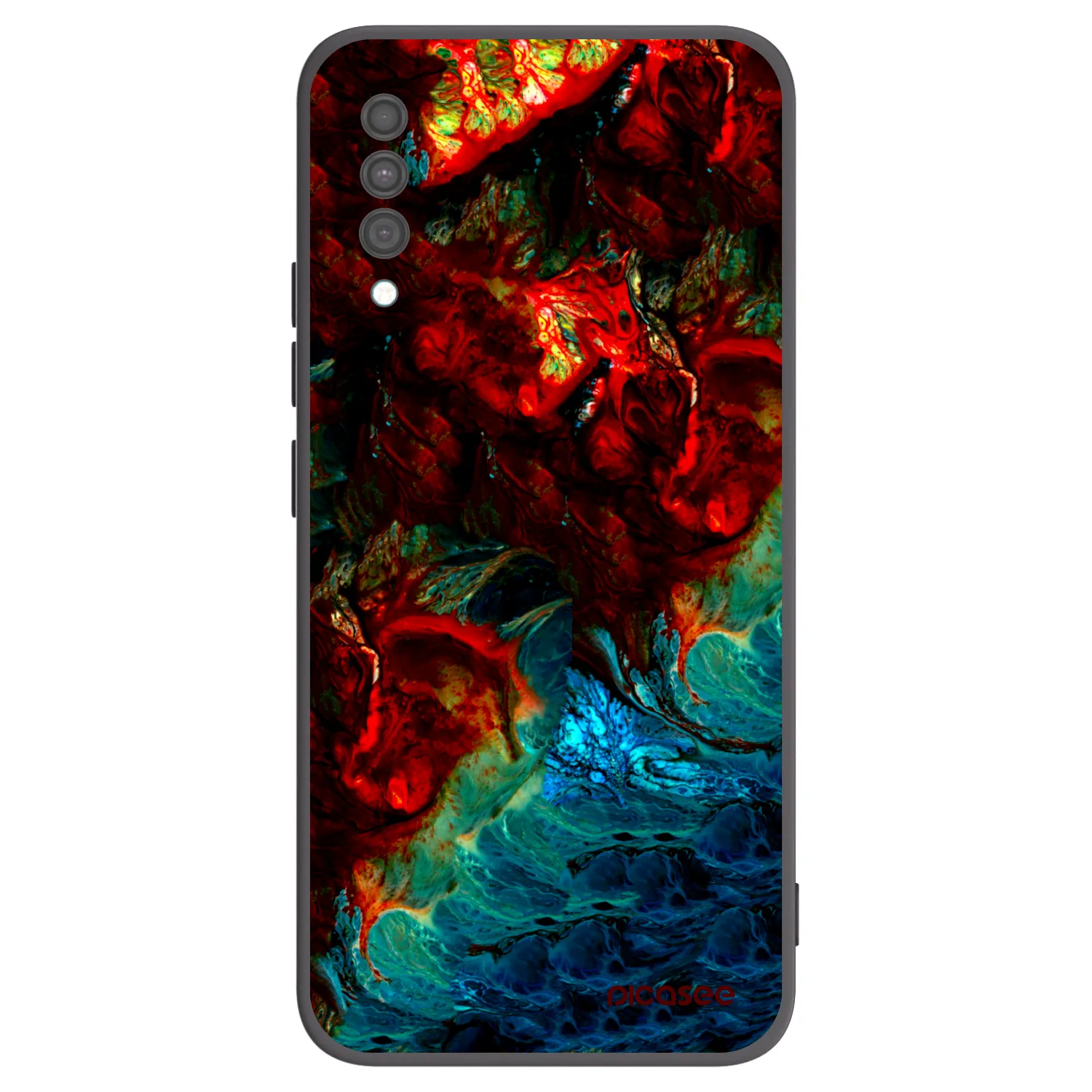 Picasee silikonowe czarne etui na Samsung Galaxy A30s A307F - Universe