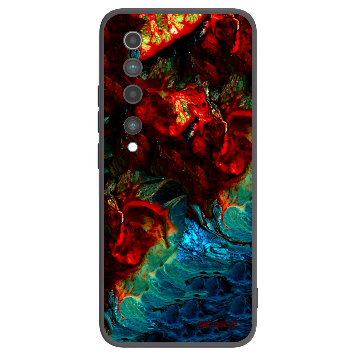 Picasee silikonowe czarne etui na Xiaomi Mi 10 - Universe