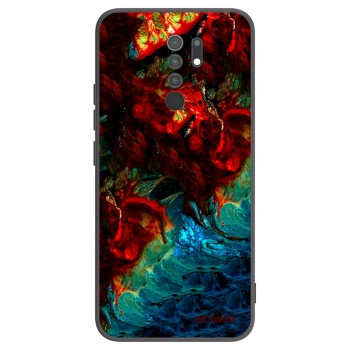 Picasee silikonowe czarne etui na Xiaomi Redmi 9 - Universe