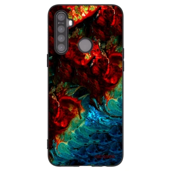 Picasee silikonowe czarne etui na Realme 5 - Universe