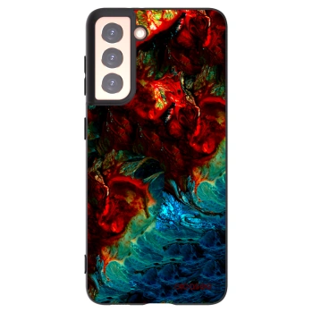 Picasee silikonowe czarne etui na Samsung Galaxy S21 5G G991B - Universe
