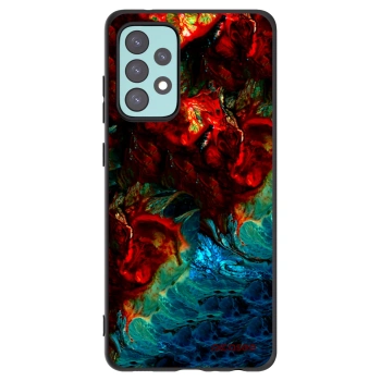 Picasee silikonowe czarne etui na Samsung Galaxy A72 A725F - Universe