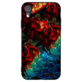Picasee silikonowe czarne etui na Apple iPhone XR - Universe