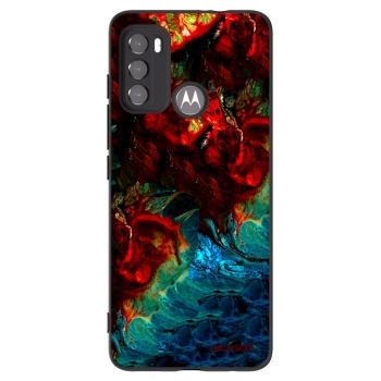 Picasee silikonowe czarne etui na Motorola Moto G60 - Universe