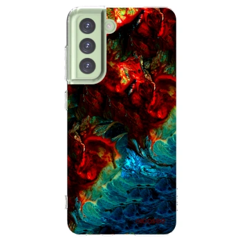 Picasee silikonowe przeźroczyste etui na Samsung Galaxy S21 FE 5G - Universe