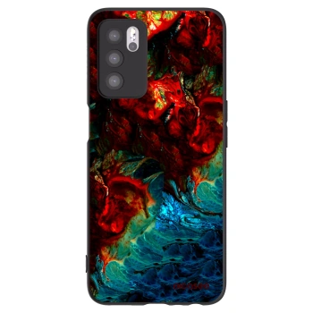 Picasee silikonowe czarne etui na OPPO A16s - Universe