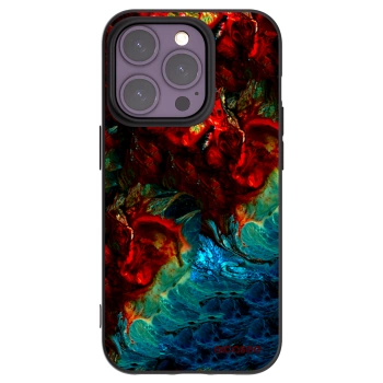 Picasee silikonowe czarne etui na Apple iPhone 14 Pro - Universe