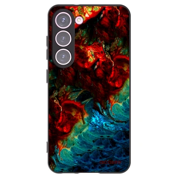 Picasee silikonowe czarne etui na Samsung Galaxy S23 5G - Universe