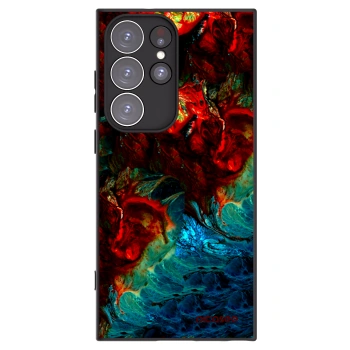 Picasee silikonowe czarne etui na Samsung Galaxy S23 Ultra 5G - Universe