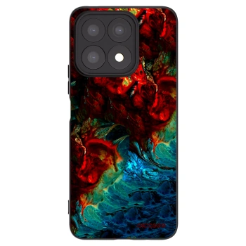 Picasee silikonowe czarne etui na Honor X8a - Universe