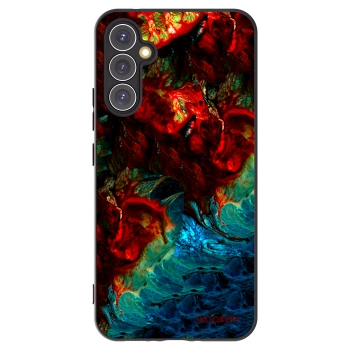 Picasee silikonowe czarne etui na Samsung Galaxy A34 5G A346B - Universe