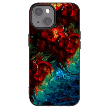 Picasee silikonowe czarne etui na Apple iPhone 15 - Universe