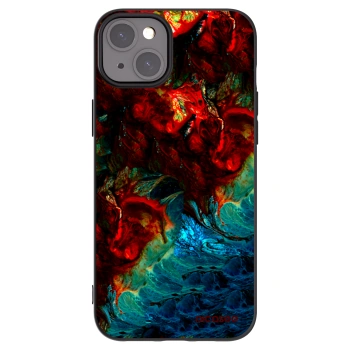 Picasee silikonowe czarne etui na Apple iPhone 15 Plus - Universe