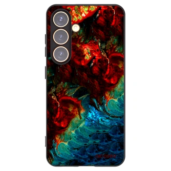 Picasee silikonowe czarne etui na Samsung Galaxy S24 S921B 5G - Universe