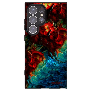 Picasee silikonowe czarne etui na Samsung Galaxy S24 Ultra S928B 5G - Universe