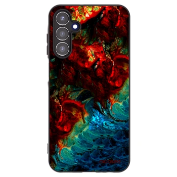 Picasee silikonowe czarne etui na Samsung Galaxy A15 A156B 5G - Universe