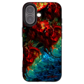 Picasee silikonowe czarne etui na Apple iPhone 16 - Universe