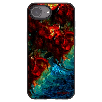 Picasee silikonowe czarne etui na Apple iPhone 16e - Universe