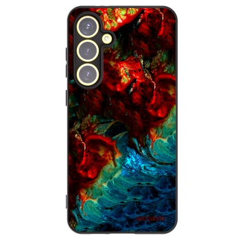 Picasee silikonowe czarne etui na Samsung Galaxy S24 FE S721B - Universe