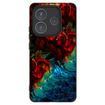 Picasee silikonowe czarne etui na Xiaomi Redmi Note 14 5G - Universe