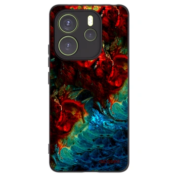 Picasee silikonowe czarne etui na Xiaomi Redmi Note 14 4G - Universe