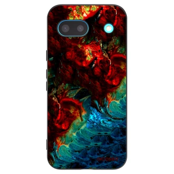 Picasee silikonowe czarne etui na Google Pixel 8a - Universe