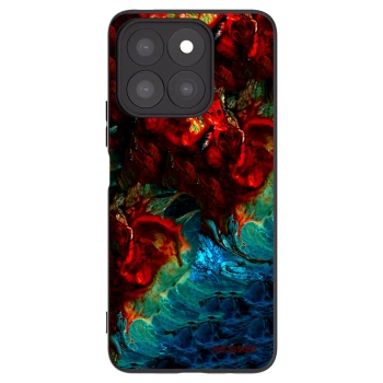 Picasee silikonowe czarne etui na Honor X8c - Universe