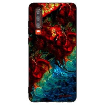 Picasee silikonowe czarne etui na Huawei P30 - Universe