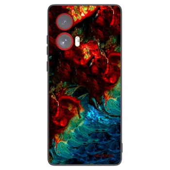 Picasee silikonowe czarne etui na Motorola Edge 50 Fusion - Universe
