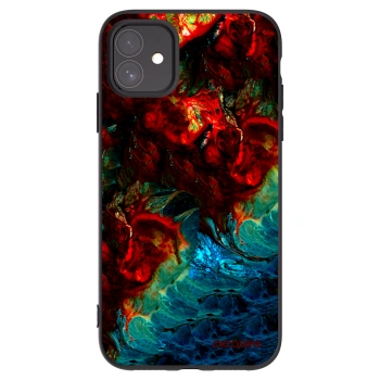 Picasee silikonowe czarne etui na Apple iPhone 11 - Universe