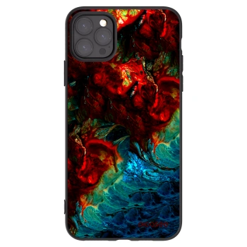 Picasee silikonowe czarne etui na Apple iPhone 11 Pro Max - Universe