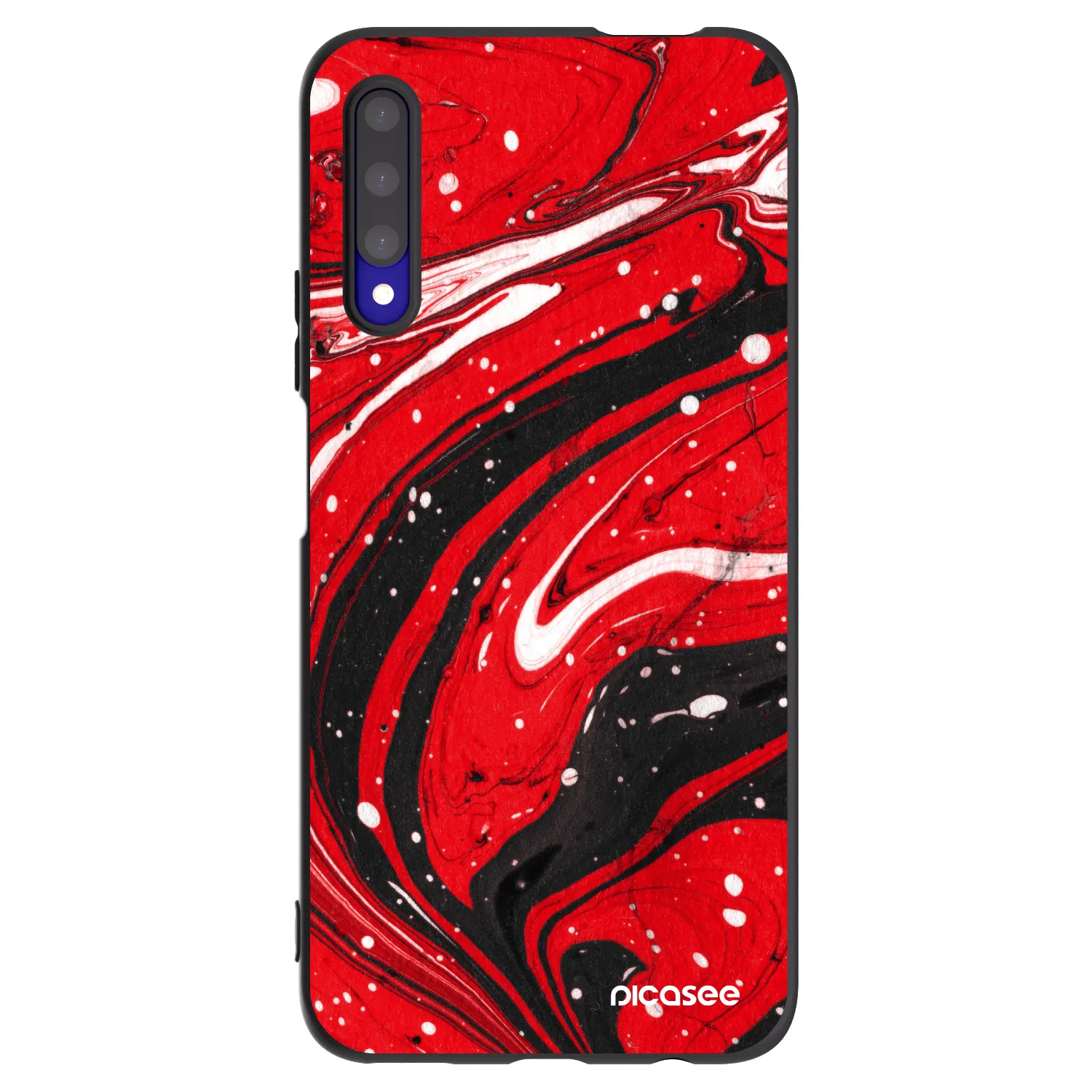 Picasee silikonowe czarne etui na Honor 9X Pro - Red black