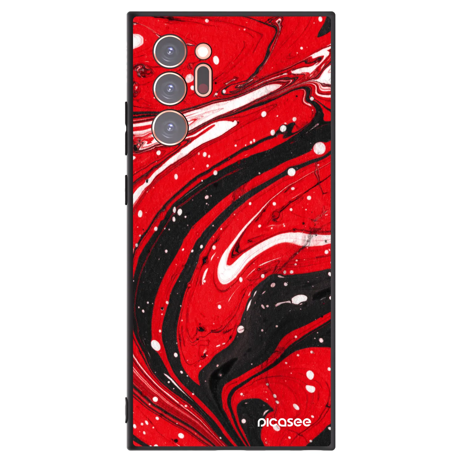 Picasee silikonowe czarne etui na Samsung Galaxy Note 20 Ultra - Red black