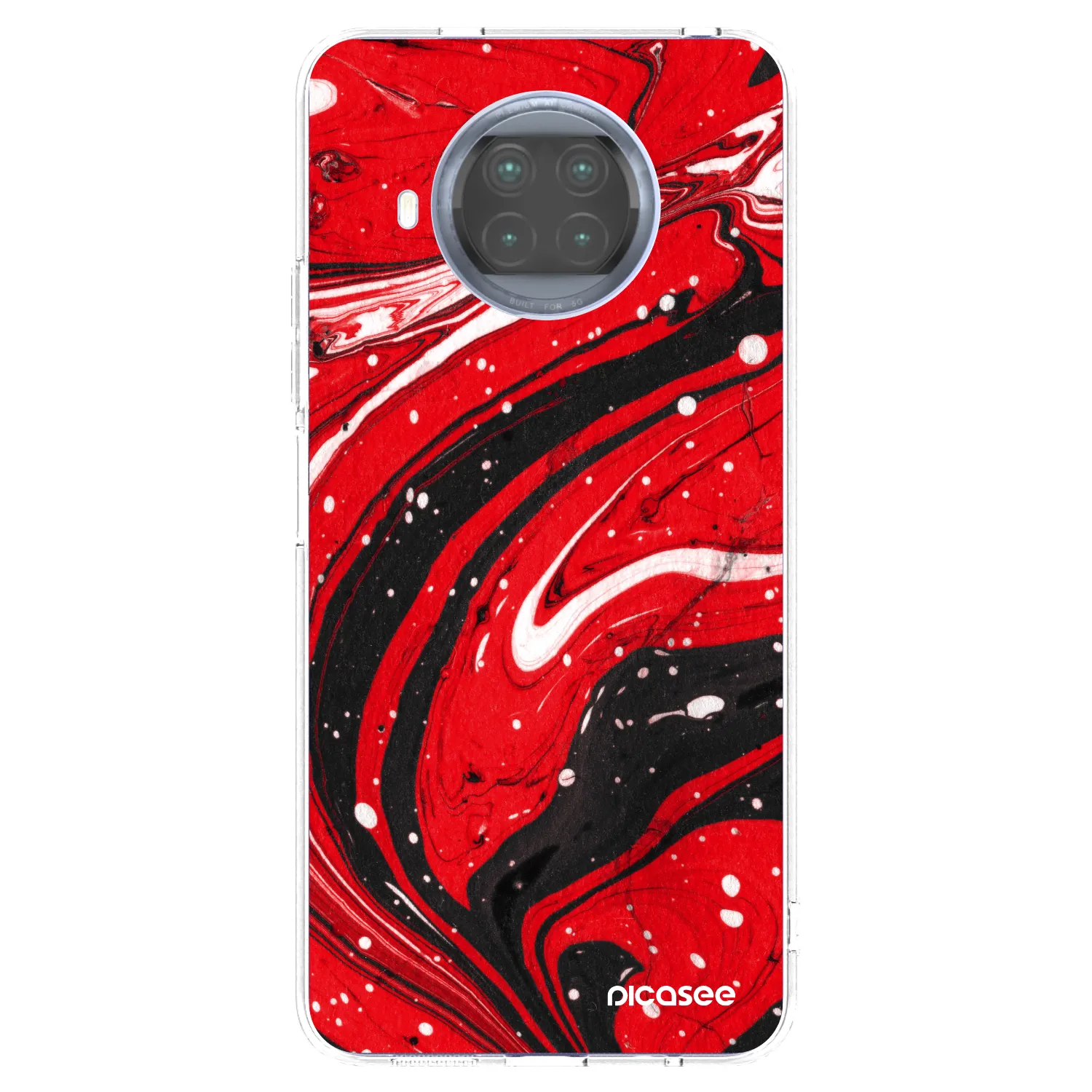 Picasee silikonowe przeźroczyste etui na Xiaomi Mi 10T Lite - Red black