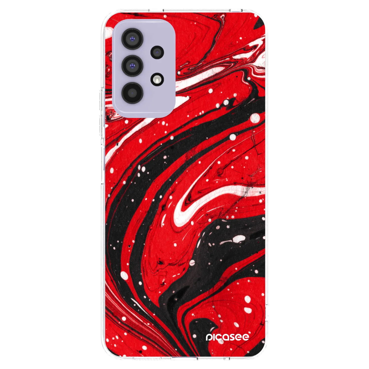 Picasee silikonowe przeźroczyste etui na Samsung Galaxy A32 4G SM-A325F - Red black