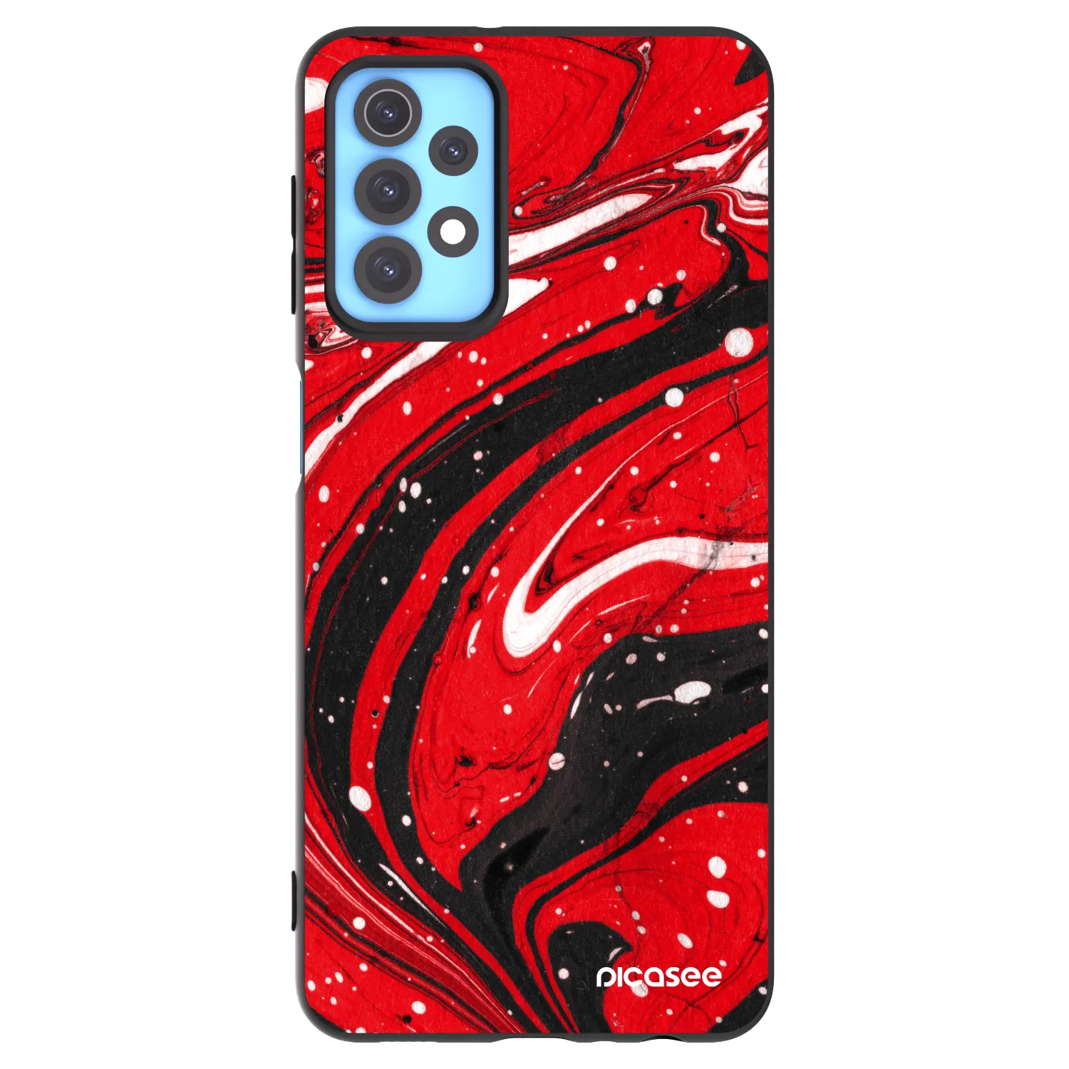 Picasee silikonowe czarne etui na Samsung Galaxy A32 4G SM-A325F - Red black
