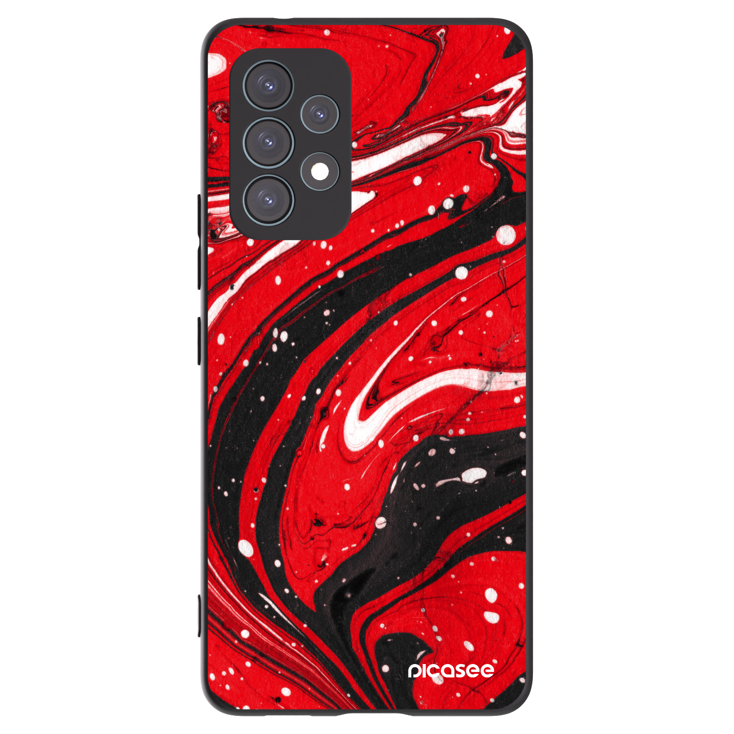 Picasee silikonowe czarne etui na Samsung Galaxy A53 5G A536 - Red black