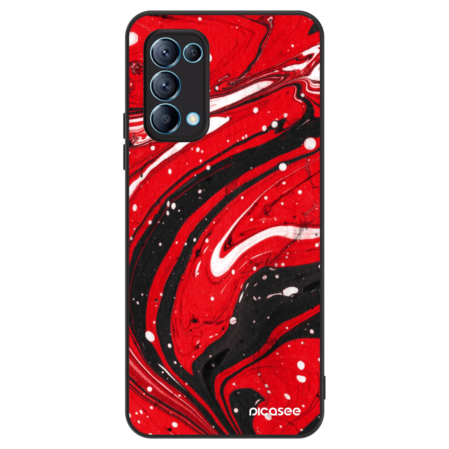 Picasee ULTIMATE CASE na OPPO Reno 5 5G - Red black