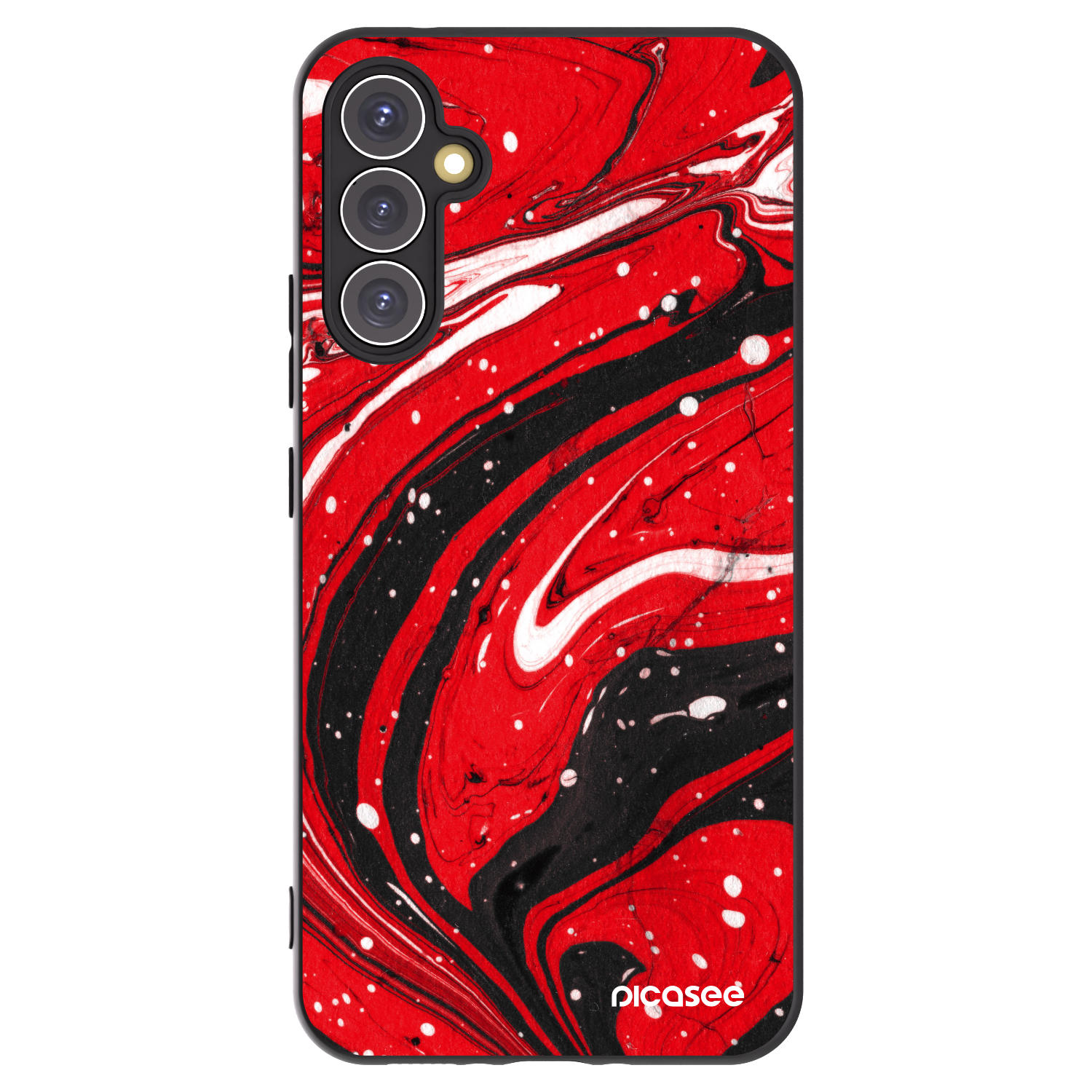 Picasee silikonowe czarne etui na Samsung Galaxy A34 5G A346B - Red black