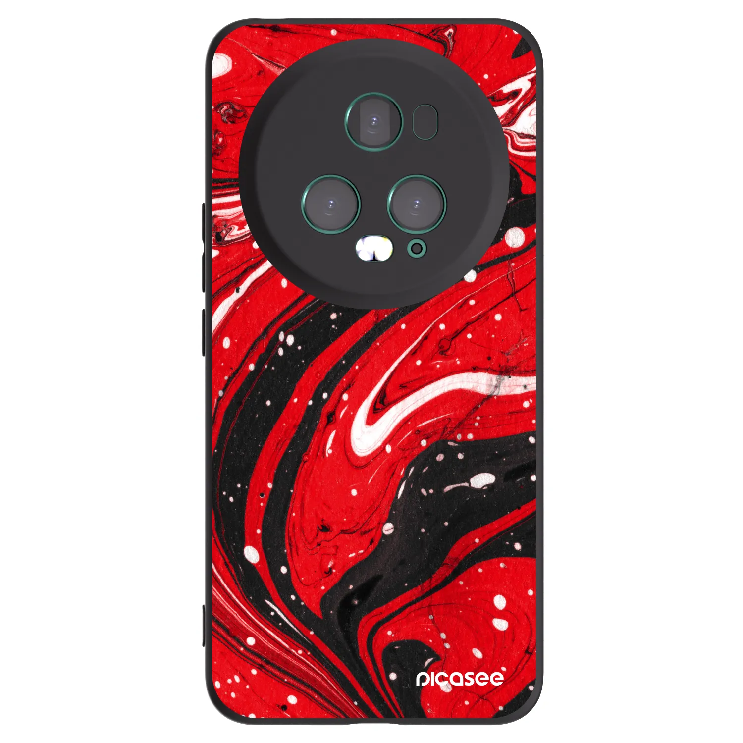 Picasee silikonowe czarne etui na Honor Magic5 Pro - Red black