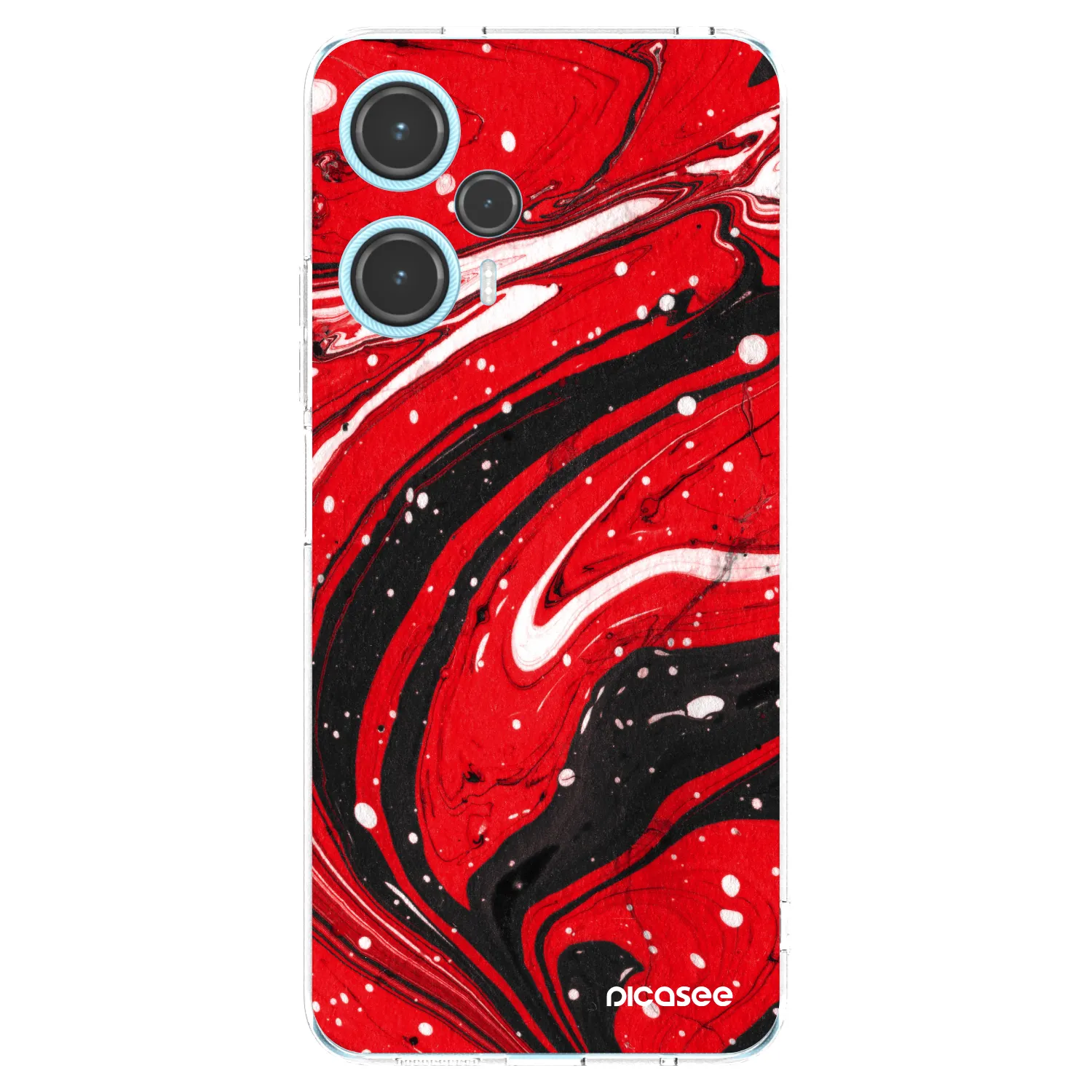 Picasee silikonowe przeźroczyste etui na Xiaomi Poco F5 - Red black