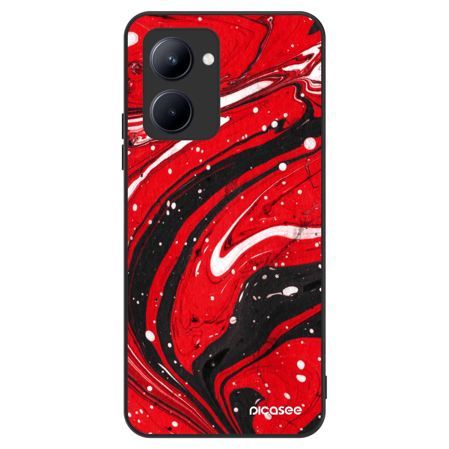 Picasee ULTIMATE CASE na Realme C33 (2023) - Red black
