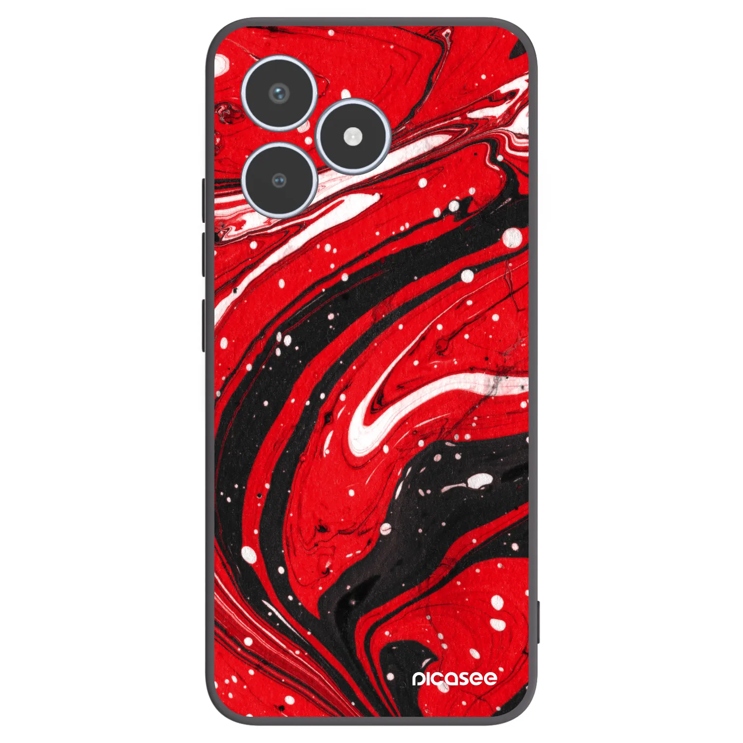 Picasee silikonowe czarne etui na Realme C53 - Red black