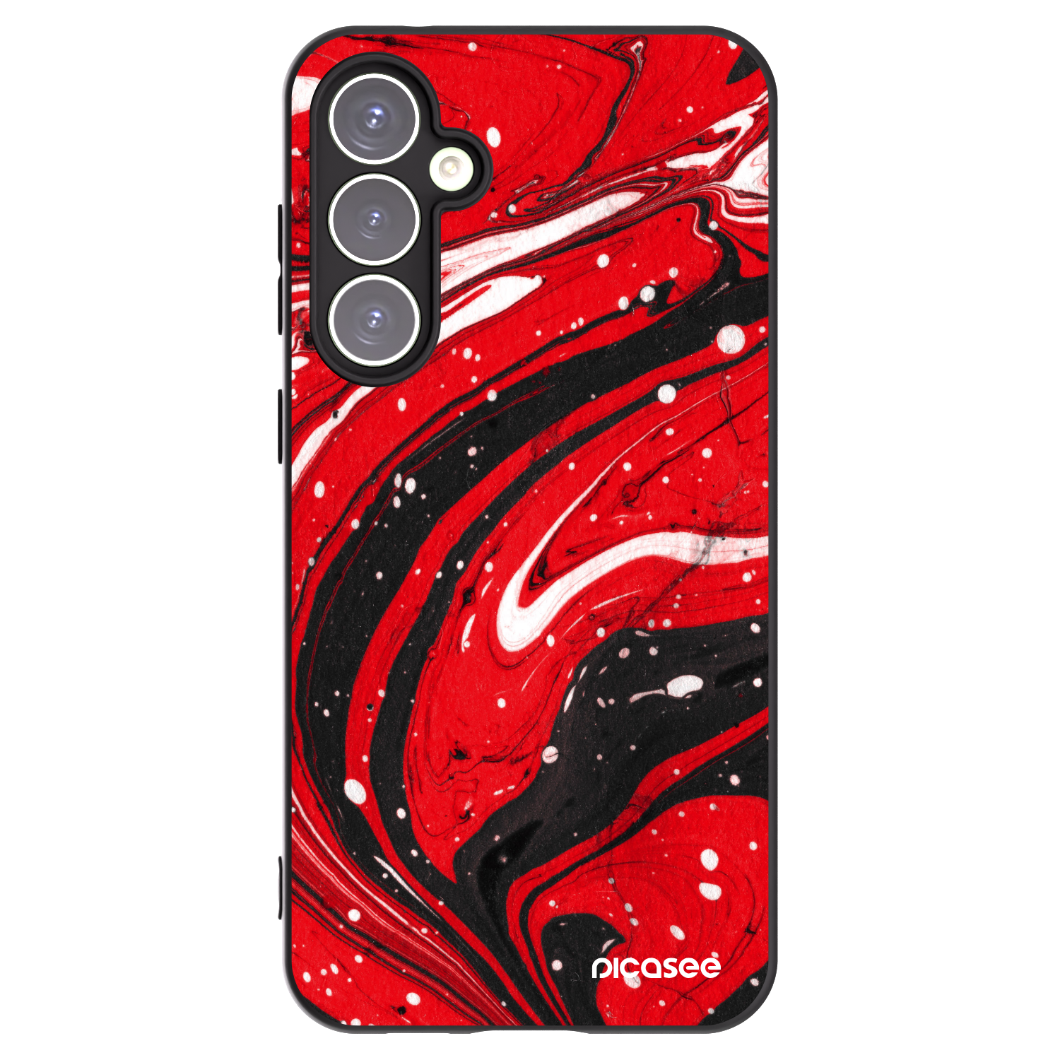 Picasee silikonowe czarne etui na Samsung Galaxy S23 FE S711B - Red black
