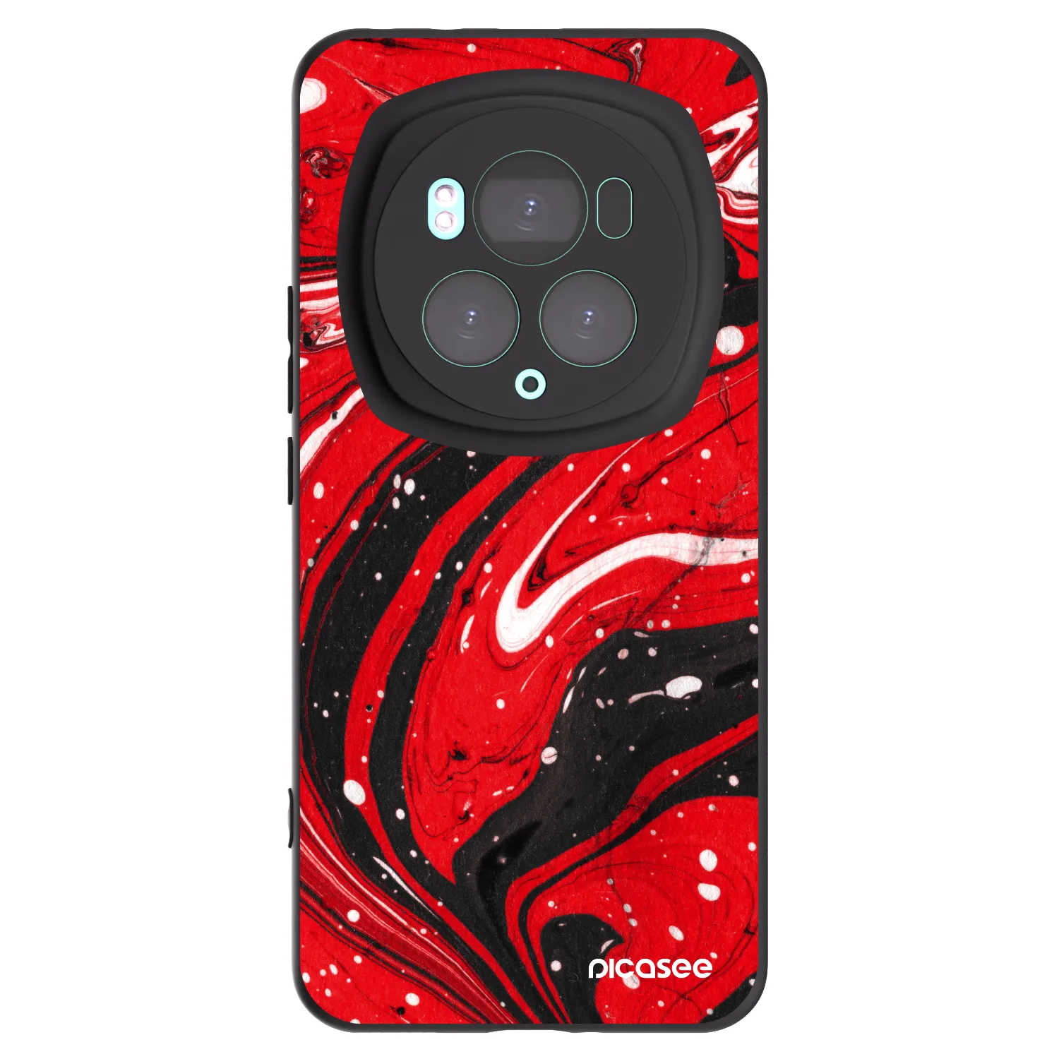Picasee silikonowe czarne etui na Honor Magic6 Pro - Red black