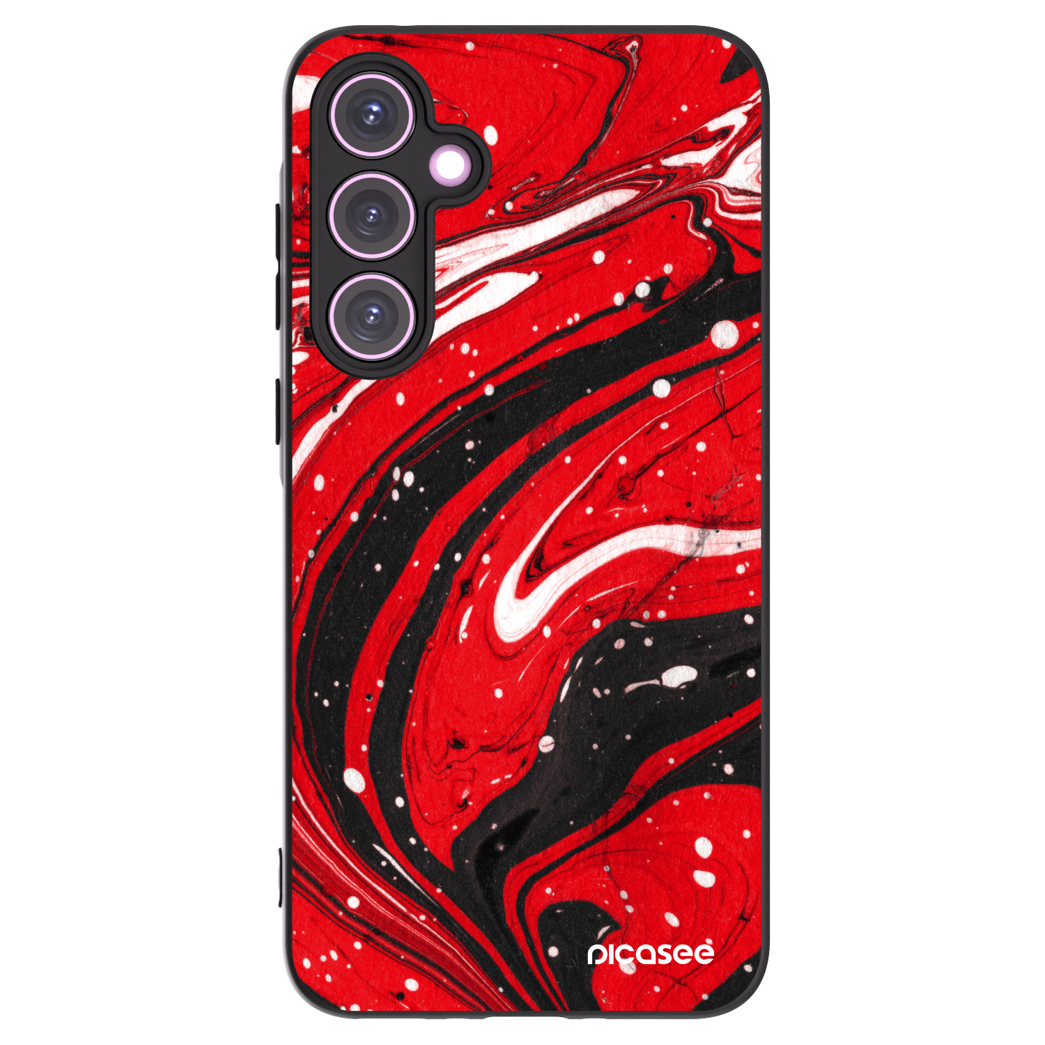 Picasee silikonowe czarne etui na Samsung Galaxy A35 5G A356B - Red black