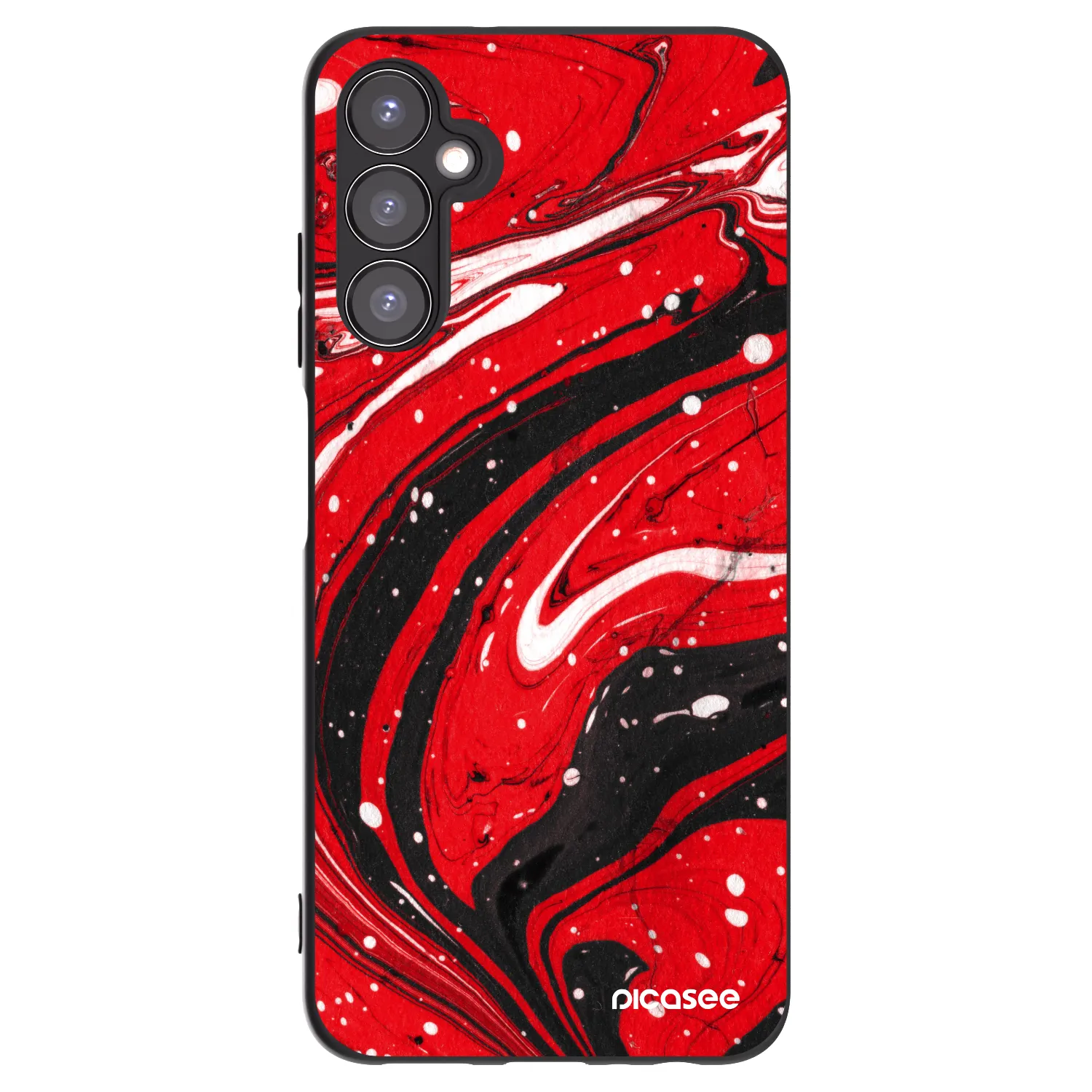 Picasee silikonowe czarne etui na Samsung Galaxy A05s A057G - Red black